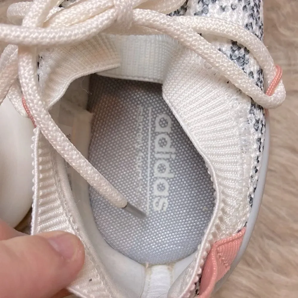 Adidas Ultimamotion Cloudfoam Sock Lace-up Sneaker Athletic Walking Gray Pink